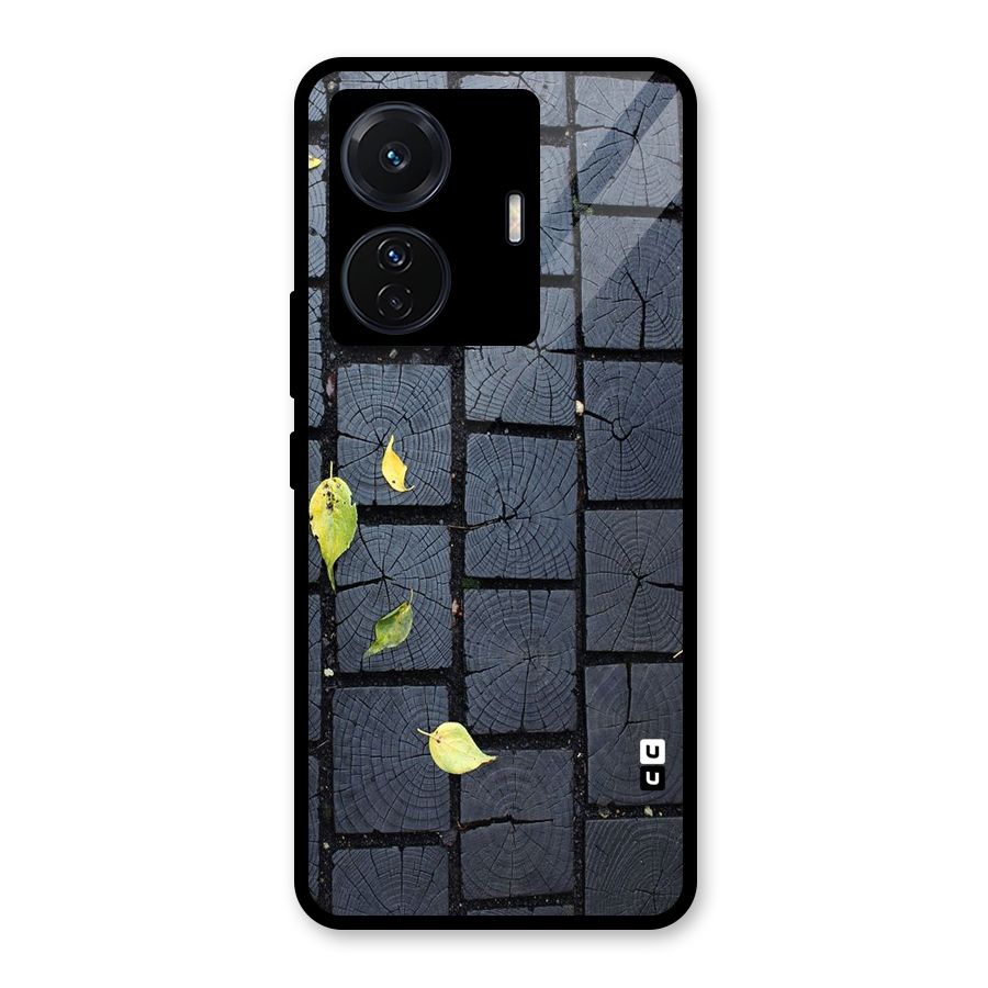 Leaf On Floor Glass Back Case for Vivo T1 Pro
