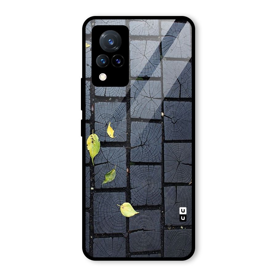 Leaf On Floor Glass Back Case for Vivo V21 5G
