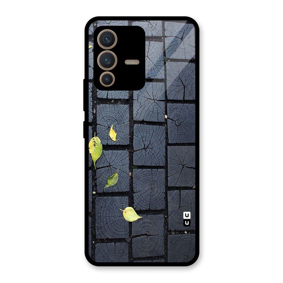 Leaf On Floor Glass Back Case for Vivo V23 5G