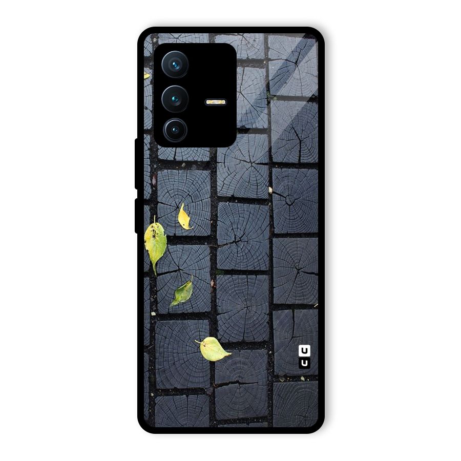 Leaf On Floor Glass Back Case for Vivo V23 Pro