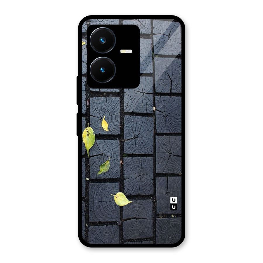 Leaf On Floor Glass Back Case for Vivo Y22