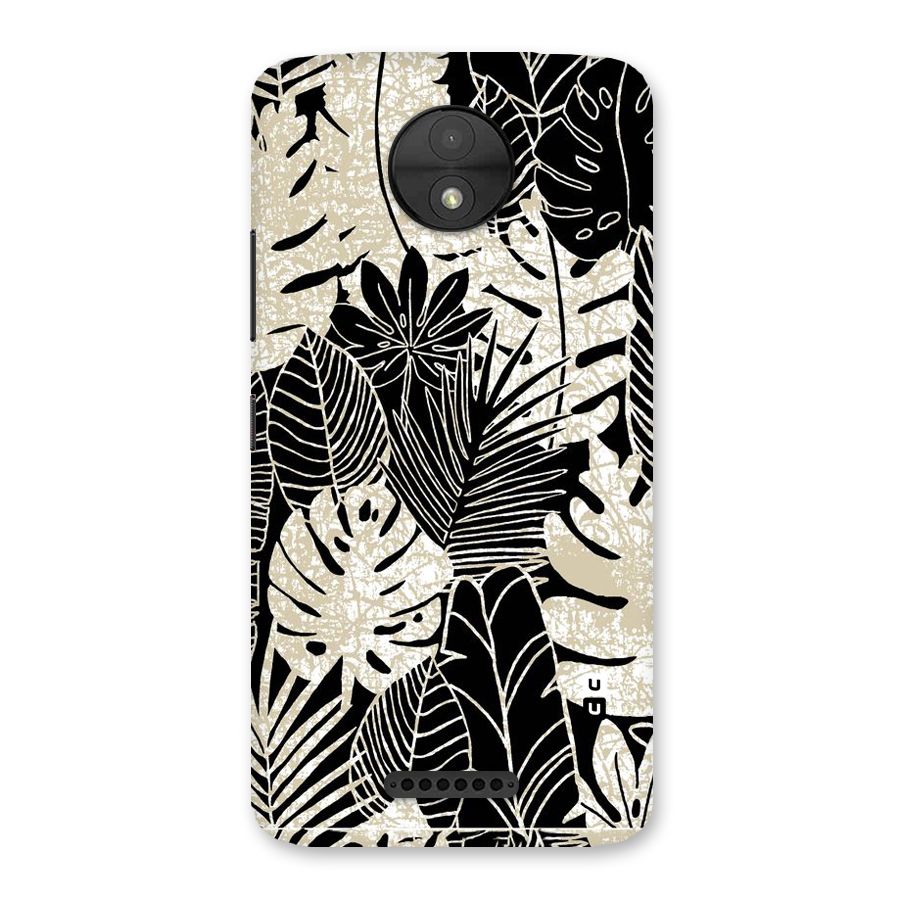 Leaf Pattern Back Case for Moto C