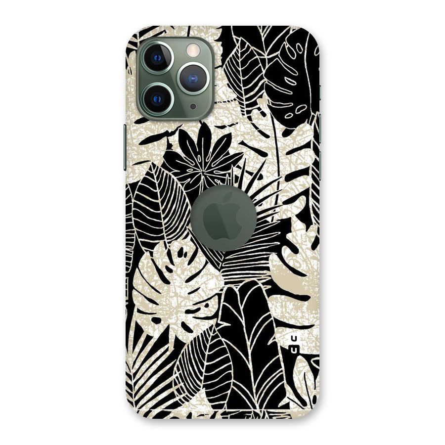 Leaf Pattern Back Case for iPhone 11 Pro Logo  Cut