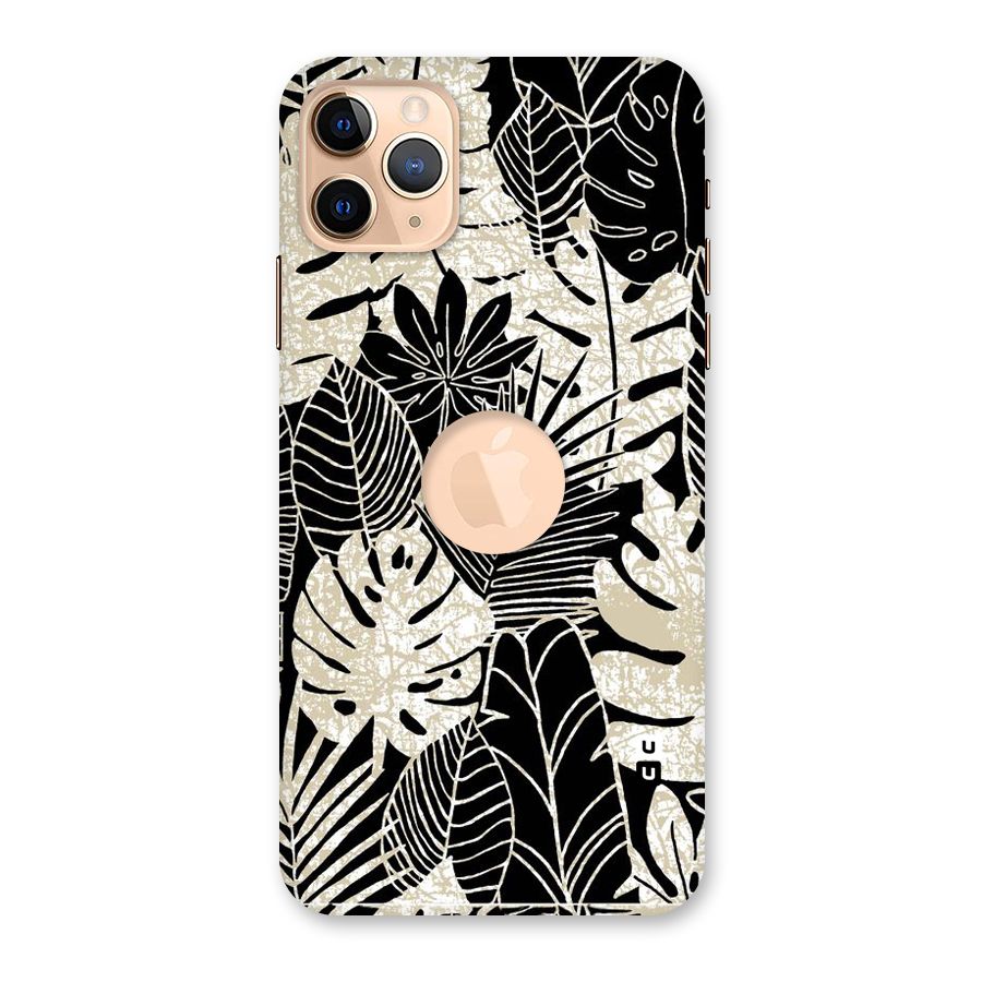 Leaf Pattern Back Case for iPhone 11 Pro Max Logo Cut