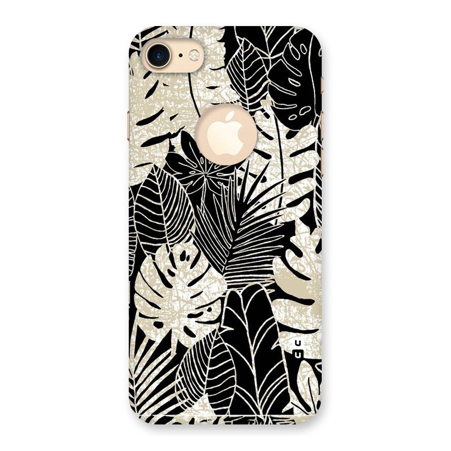 Leaf Pattern Back Case for iPhone 7 Logo Cut