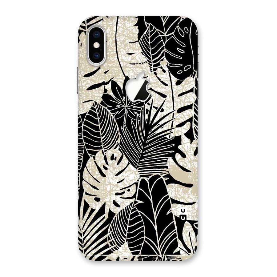 Leaf Pattern Back Case for iPhone XS Max Apple Cut