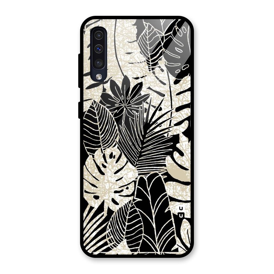 Leaf Pattern Glass Back Case for Galaxy A30s