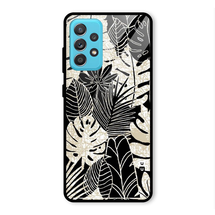 Leaf Pattern Glass Back Case for Galaxy A52