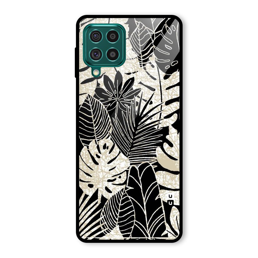 Leaf Pattern Glass Back Case for Galaxy F62