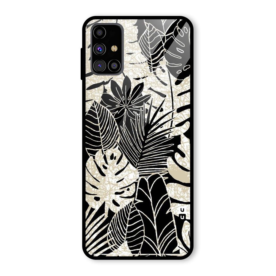 Leaf Pattern Glass Back Case for Galaxy M31s