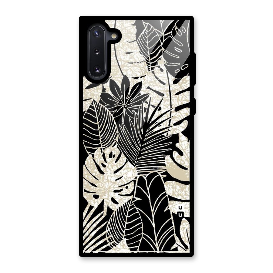 Leaf Pattern Glass Back Case for Galaxy Note 10