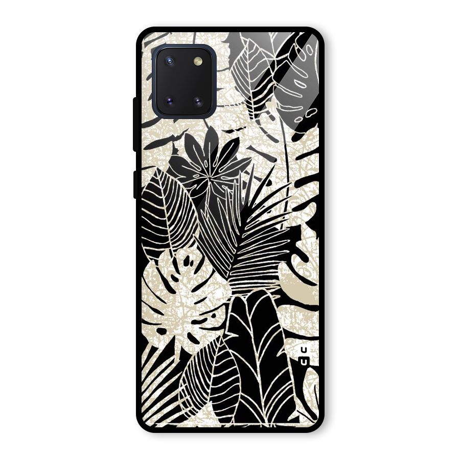 Leaf Pattern Glass Back Case for Galaxy Note 10 Lite