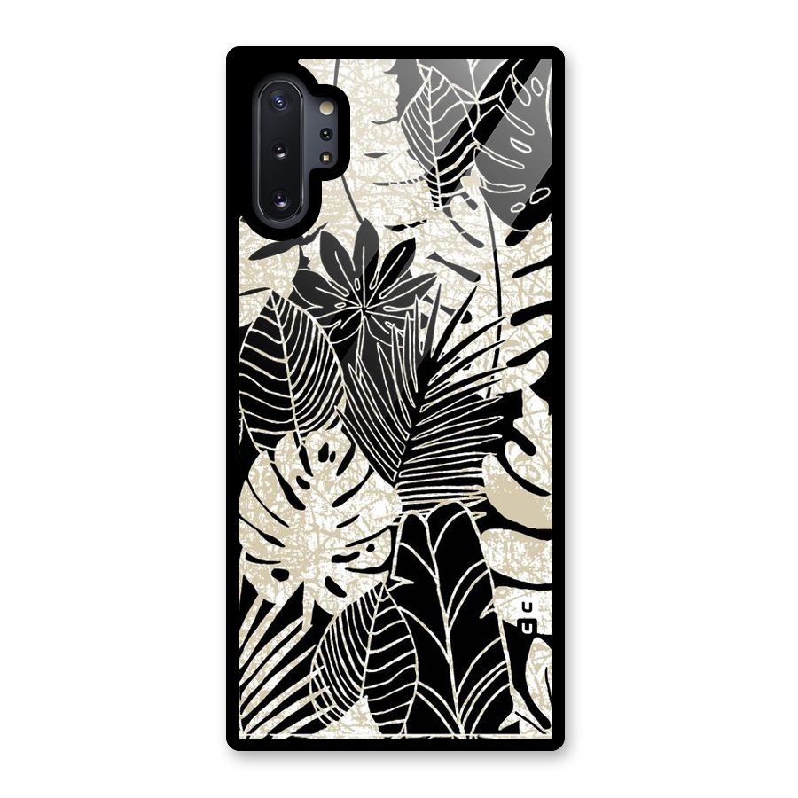 Leaf Pattern Glass Back Case for Galaxy Note 10 Plus