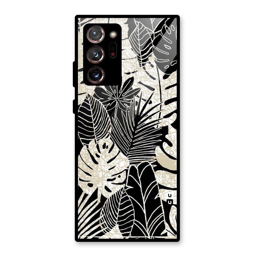Leaf Pattern Glass Back Case for Galaxy Note 20 Ultra