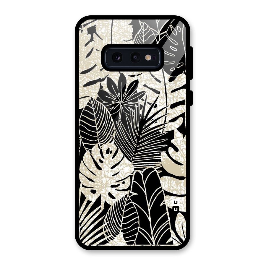 Leaf Pattern Glass Back Case for Galaxy S10e