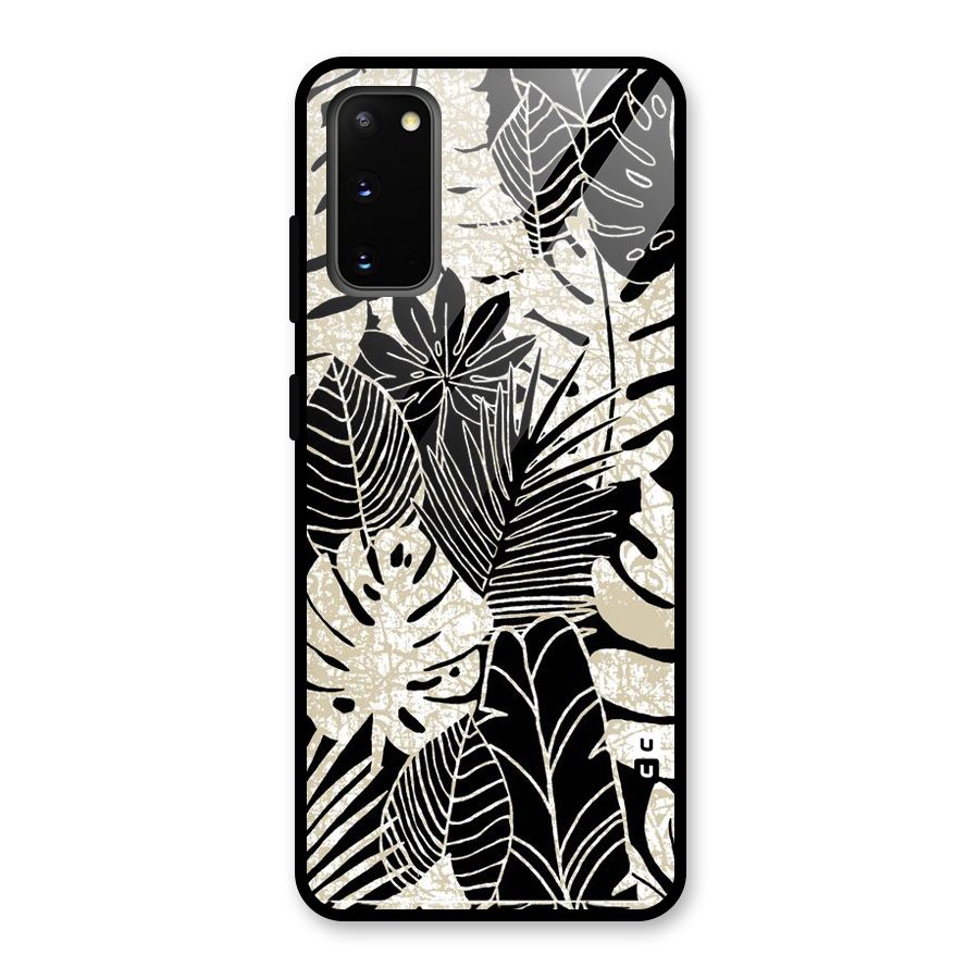 Leaf Pattern Glass Back Case for Galaxy S20