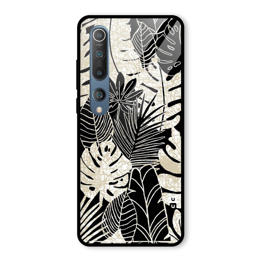 Leaf Pattern Glass Back Case for Mi 10