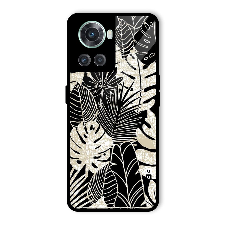 Leaf Pattern Glass Back Case for OnePlus 10R