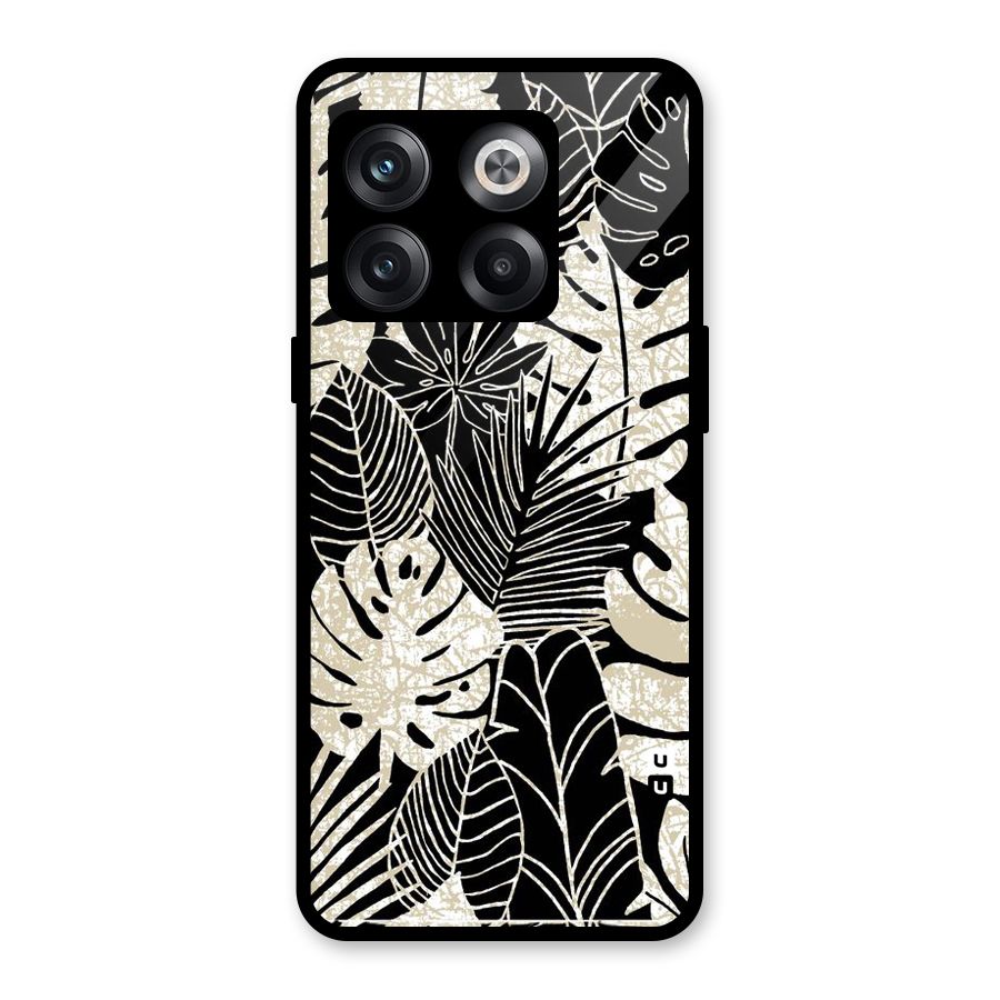 Leaf Pattern Glass Back Case for OnePlus 10T