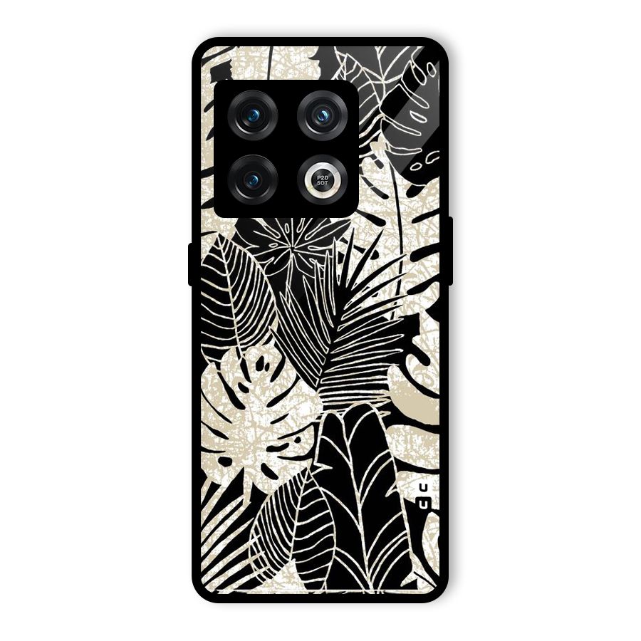 Leaf Pattern Glass Back Case for OnePlus 10 Pro 5G
