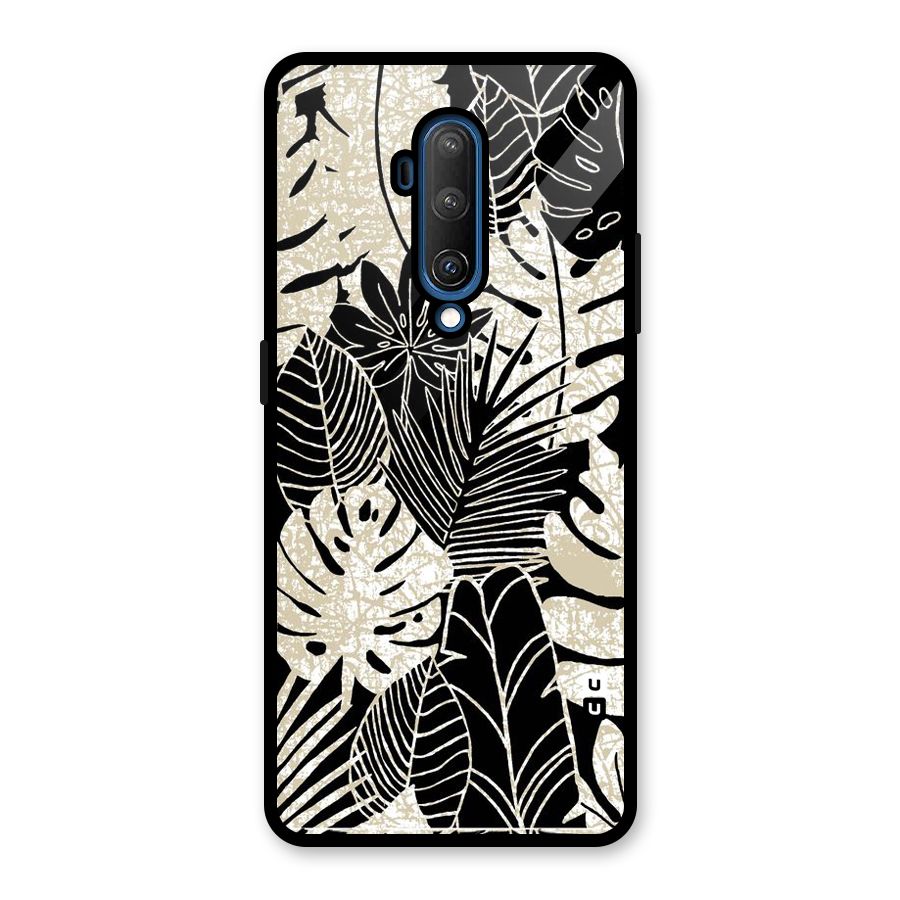 Leaf Pattern Glass Back Case for OnePlus 7T Pro