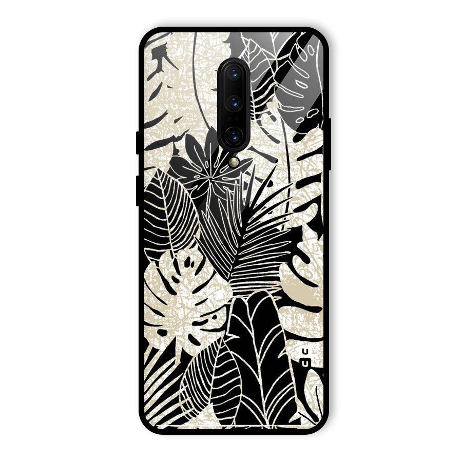 Leaf Pattern Glass Back Case for OnePlus 7 Pro