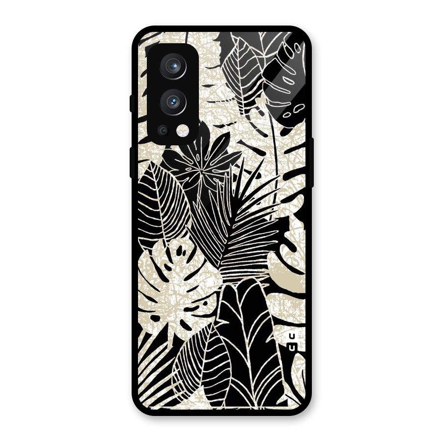 Leaf Pattern Glass Back Case for OnePlus Nord 2 5G
