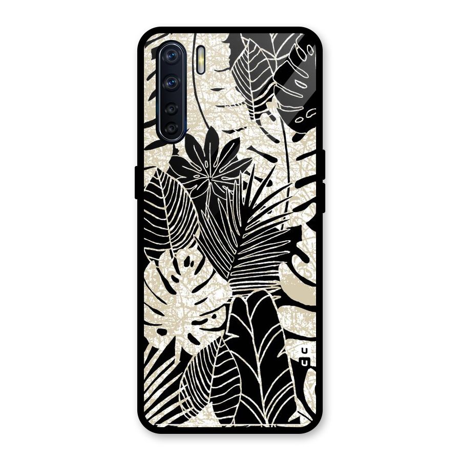 Leaf Pattern Glass Back Case for Oppo F15