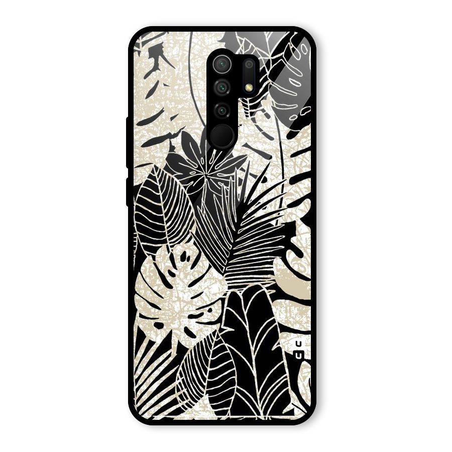 Leaf Pattern Glass Back Case for Poco M2