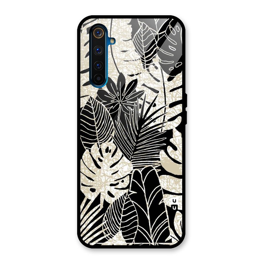 Leaf Pattern Glass Back Case for Realme 6 Pro