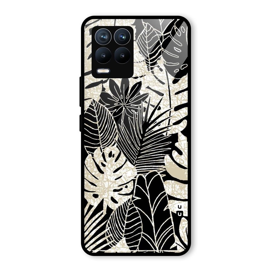 Leaf Pattern Glass Back Case for Realme 8