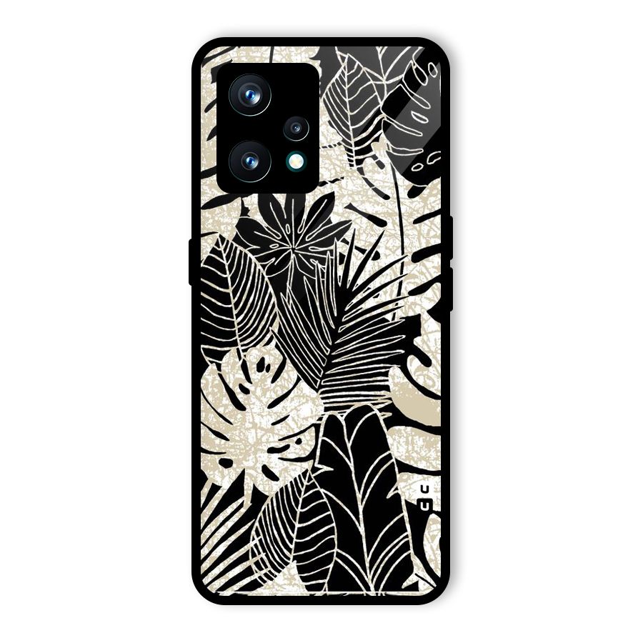 Leaf Pattern Glass Back Case for Realme 9 Pro Plus 5G