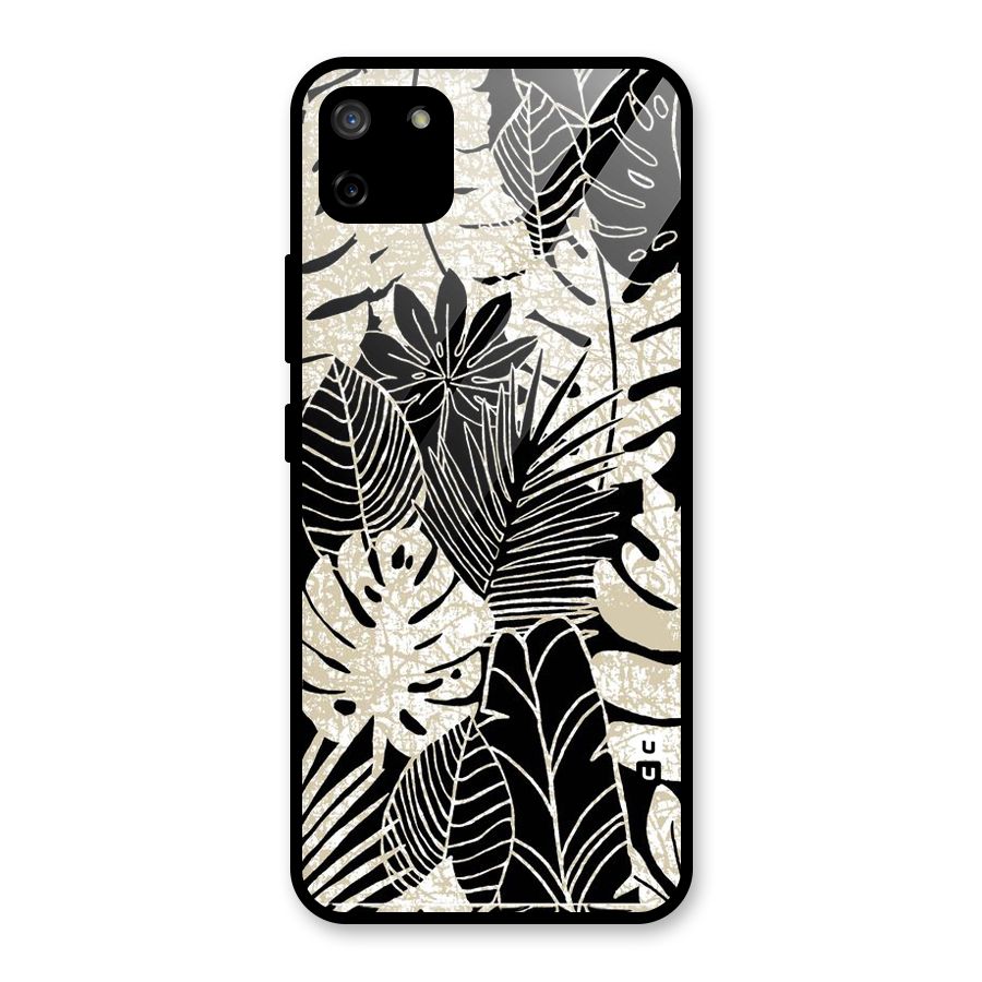 Leaf Pattern Glass Back Case for Realme C11