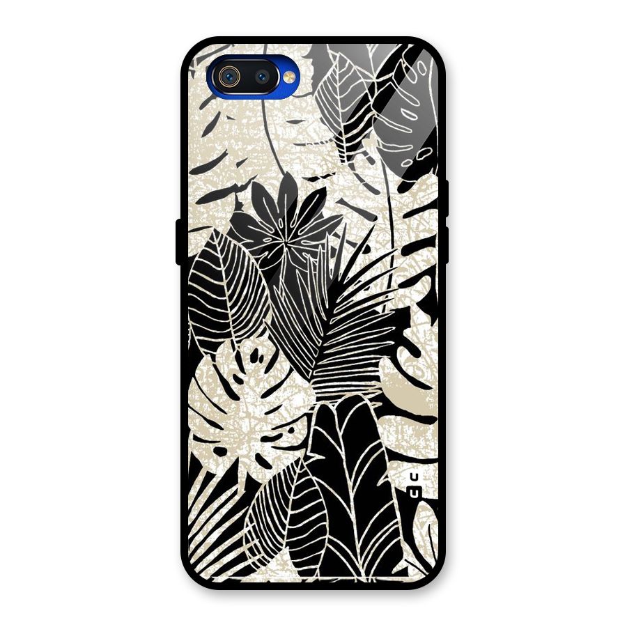 Leaf Pattern Glass Back Case for Realme C2