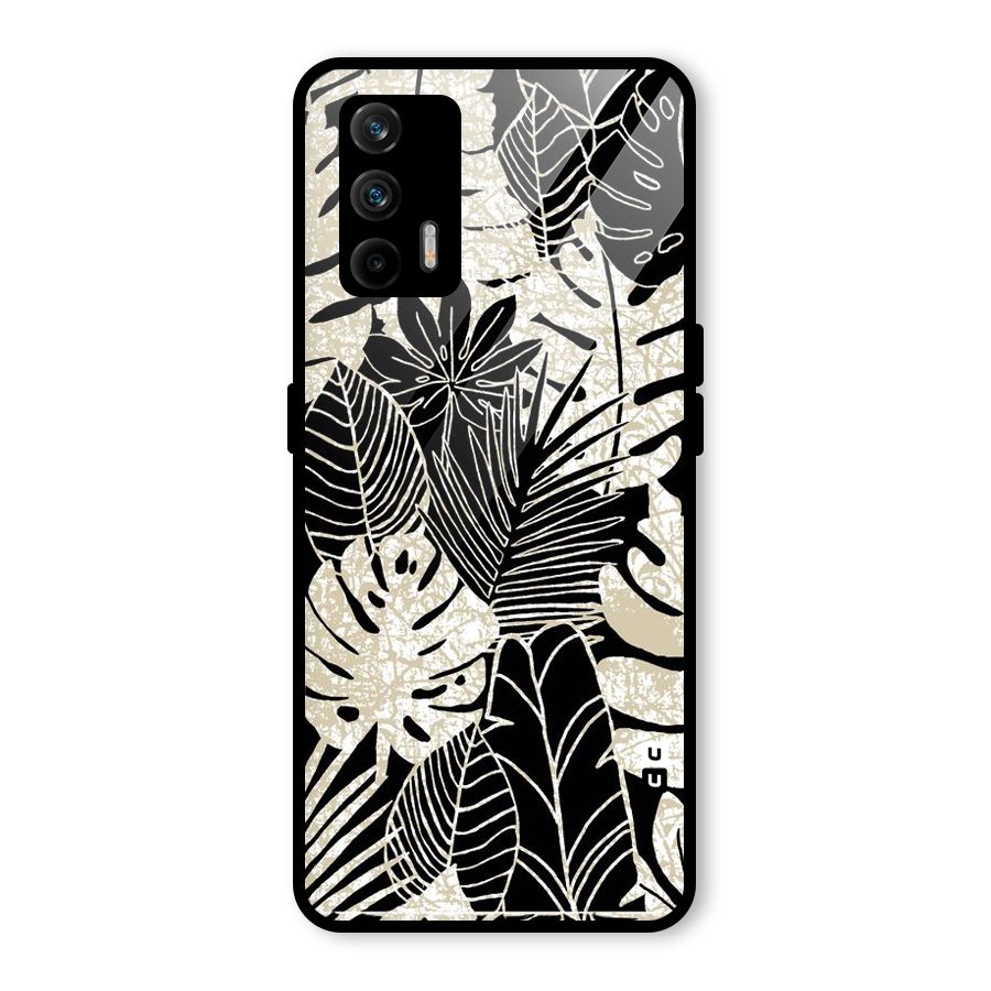 Leaf Pattern Glass Back Case for Realme GT 5G