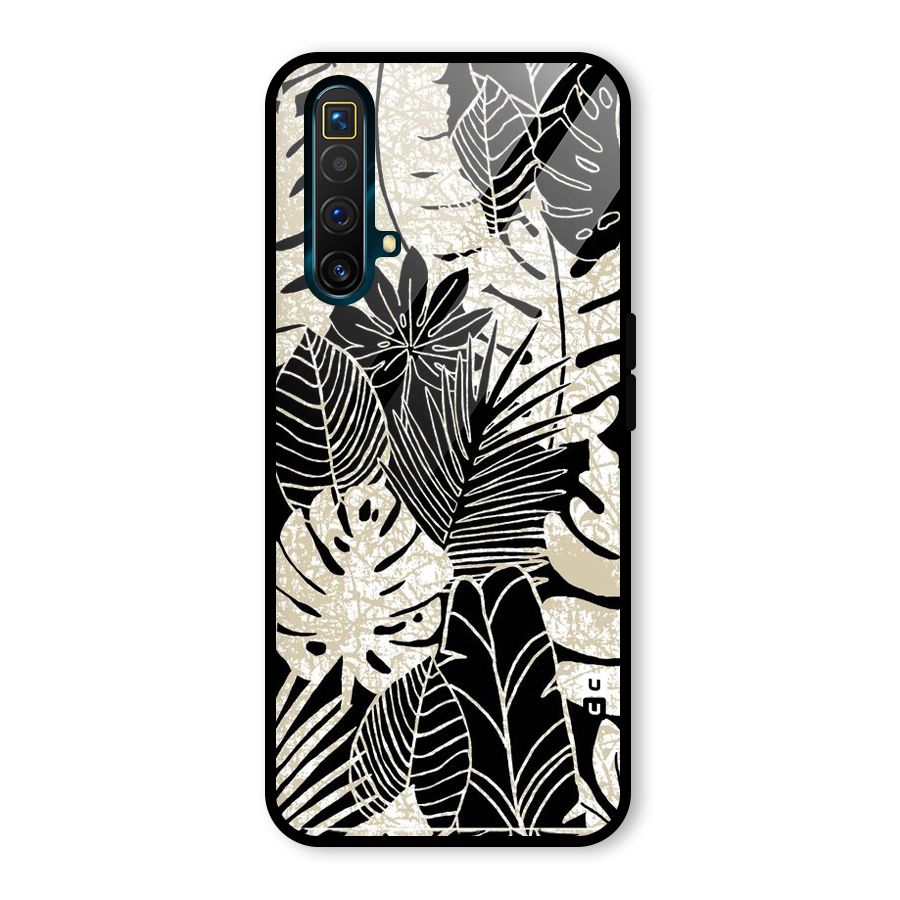 Leaf Pattern Glass Back Case for Realme X3