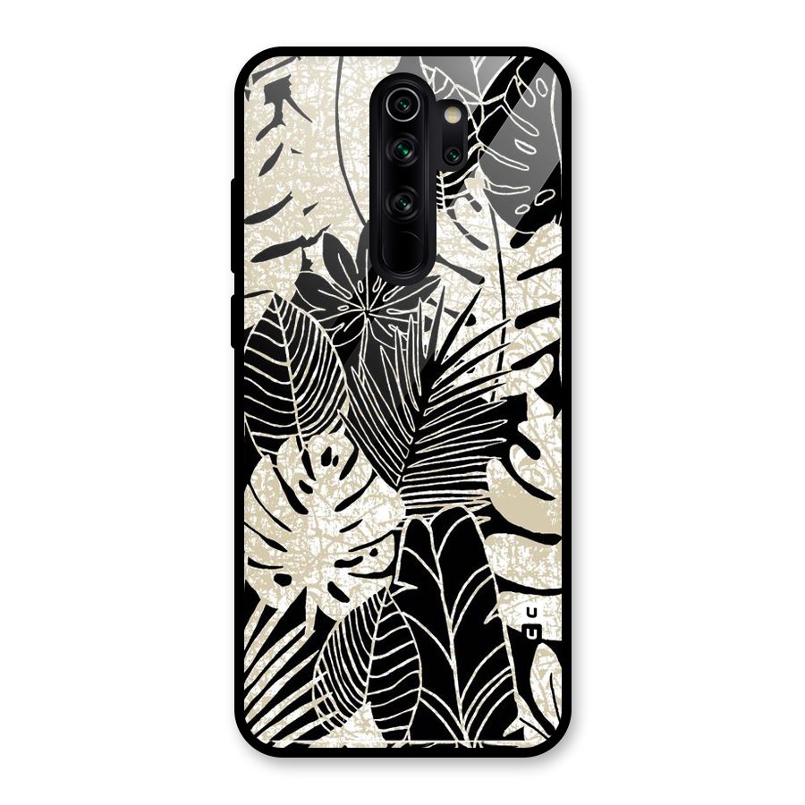Leaf Pattern Glass Back Case for Redmi Note 8 Pro