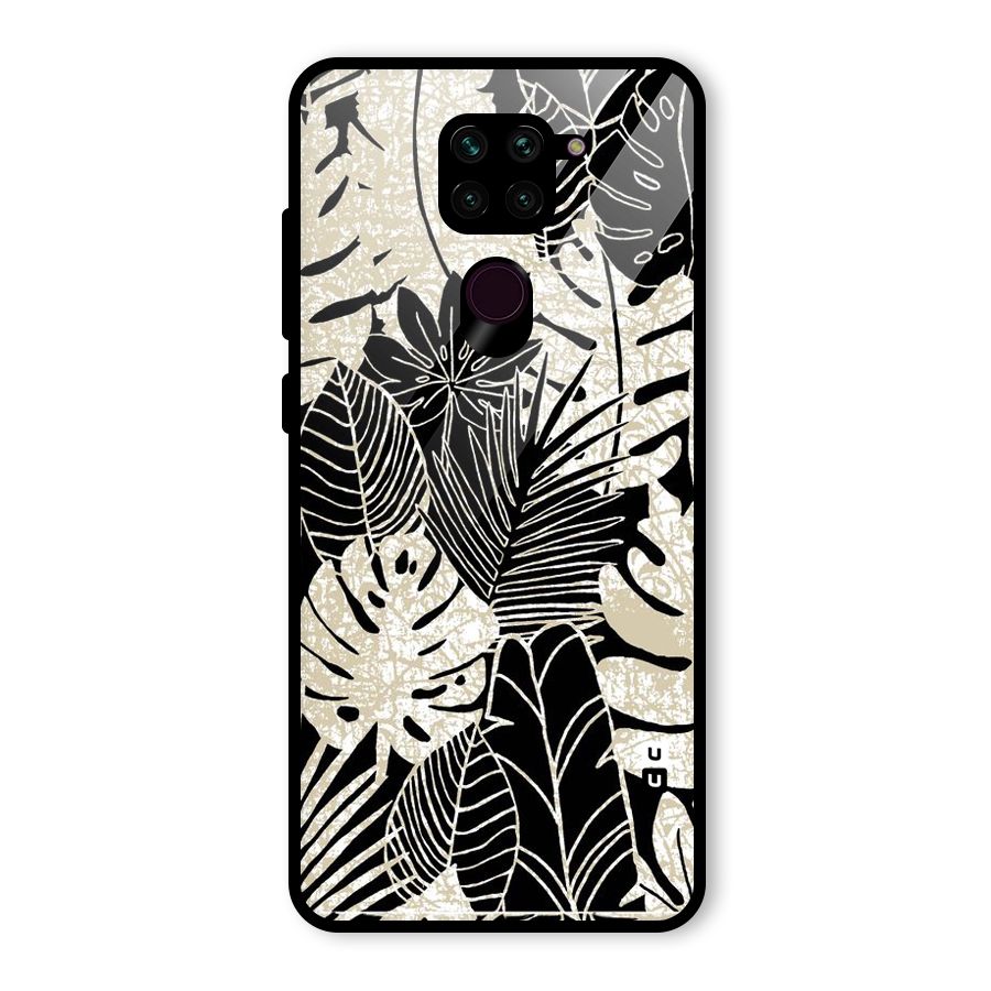 Leaf Pattern Glass Back Case for Redmi Note 9