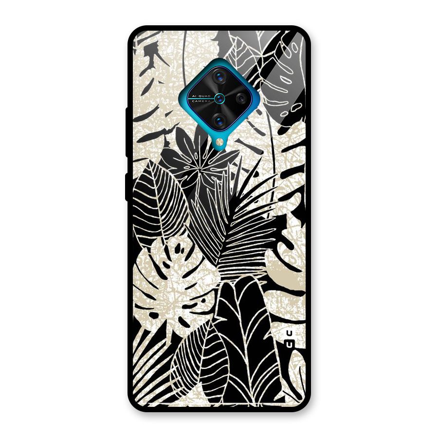 Leaf Pattern Glass Back Case for Vivo S1 Pro