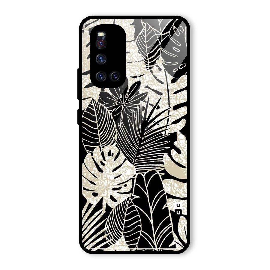 Leaf Pattern Glass Back Case for Vivo V19