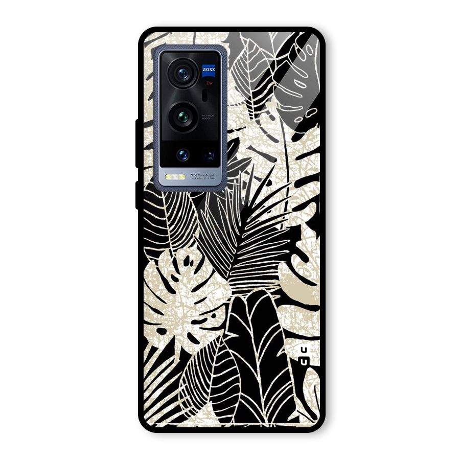 Leaf Pattern Glass Back Case for Vivo X60 Pro Plus