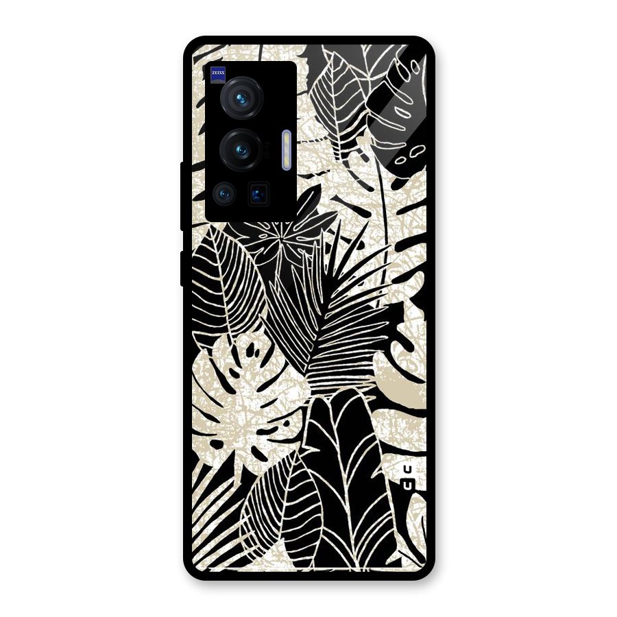 Leaf Pattern Glass Back Case for Vivo X70 Pro