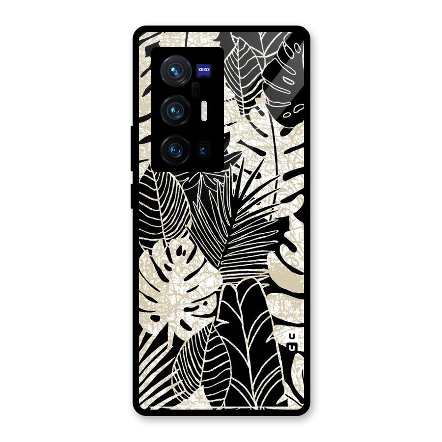 Leaf Pattern Glass Back Case for Vivo X70 Pro Plus
