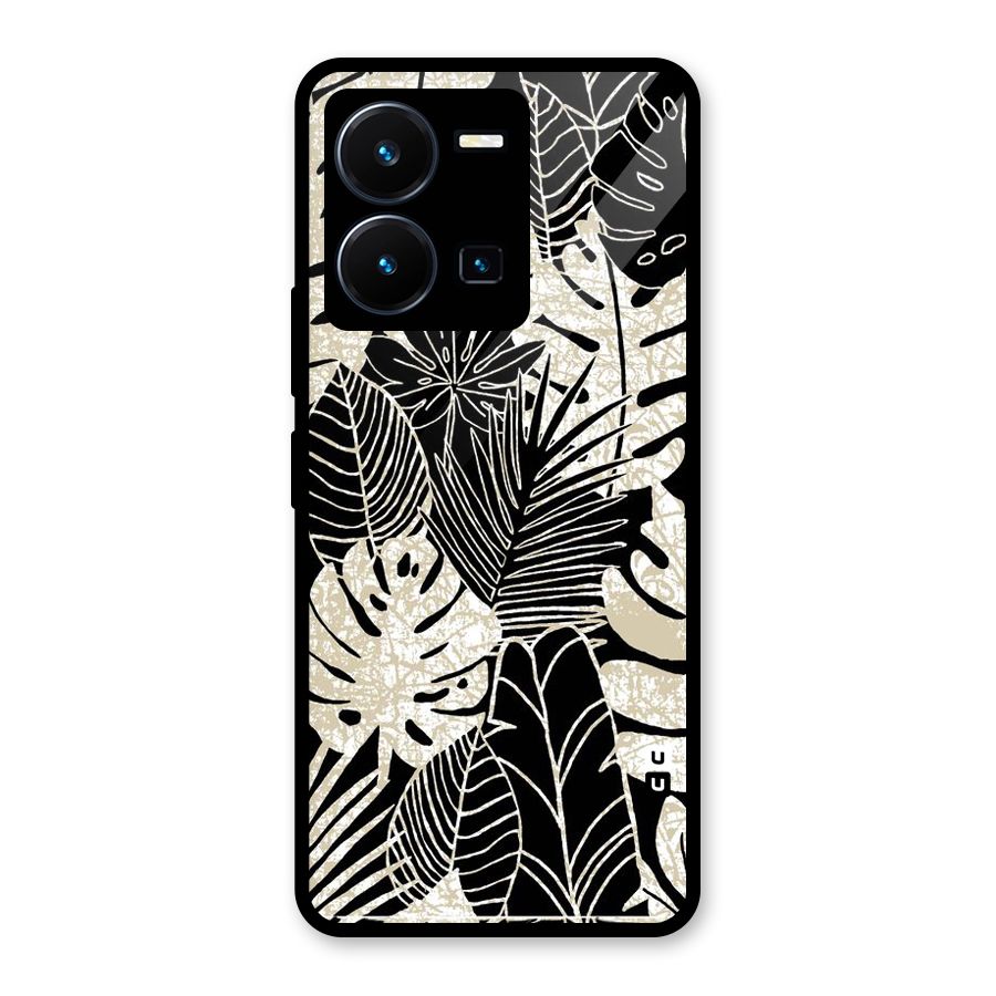 Leaf Pattern Glass Back Case for Vivo Y35