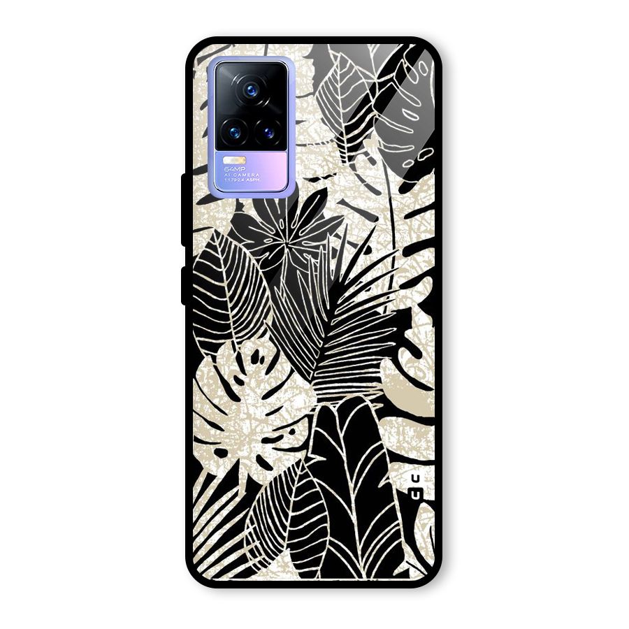 Leaf Pattern Glass Back Case for Vivo Y73