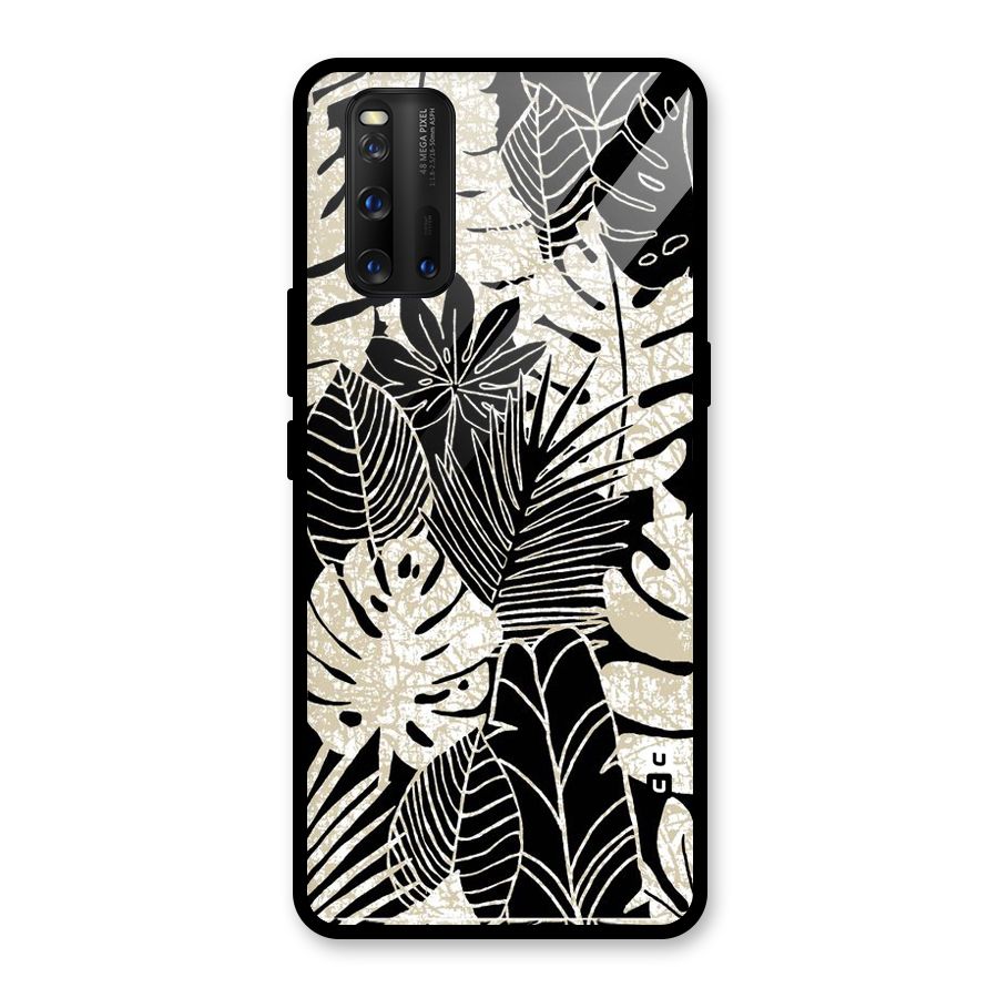 Leaf Pattern Glass Back Case for Vivo iQOO 3