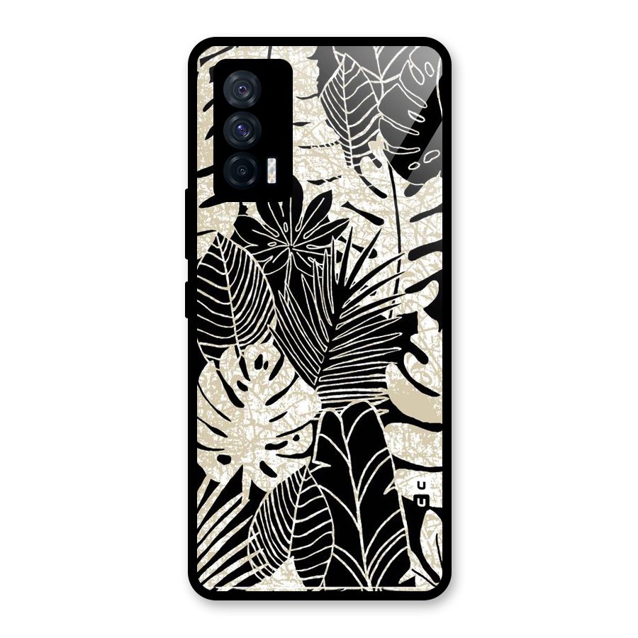 Leaf Pattern Glass Back Case for Vivo iQOO 7 5G