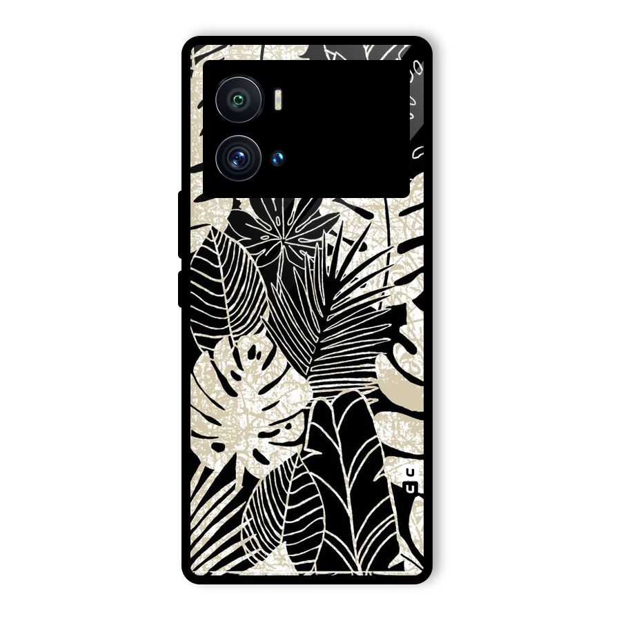 Leaf Pattern Glass Back Case for Vivo iQOO 9 Pro