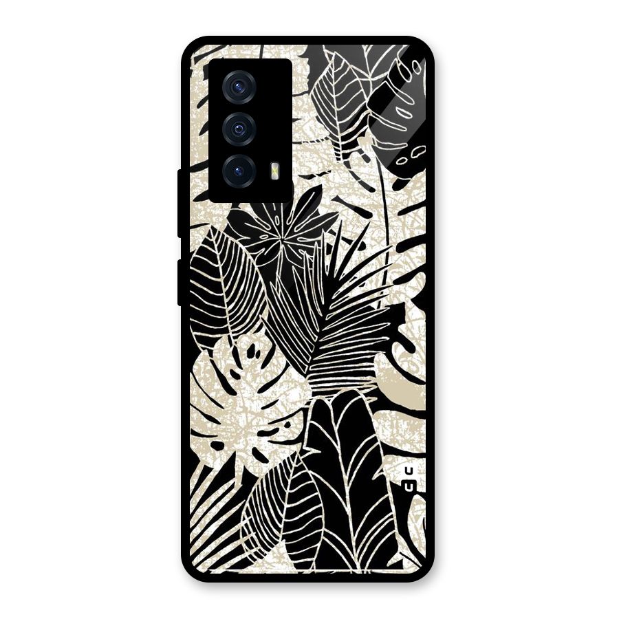 Leaf Pattern Glass Back Case for Vivo iQOO Z5