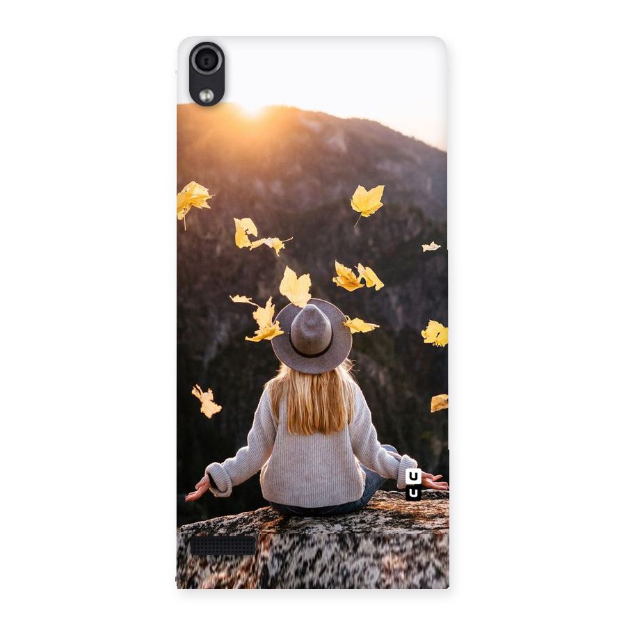 Leaf Rain Sunset Back Case for Ascend P6